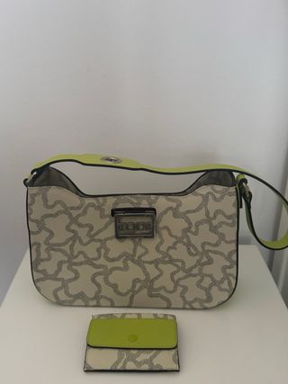 Bolso y cartera Tous original beige y verde