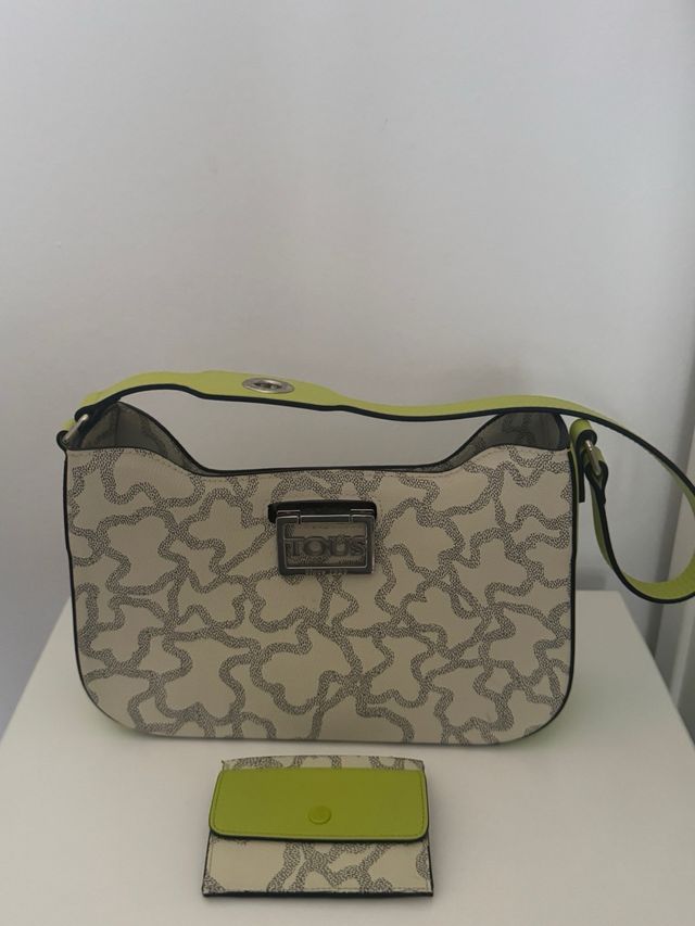 Bolso y cartera Tous original beige y verde