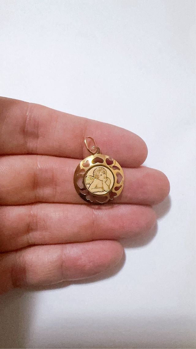Ciondolo angioletto in oro giallo 18kt 750