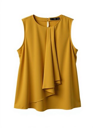 Blusa fluida Mango mostaza Talla S