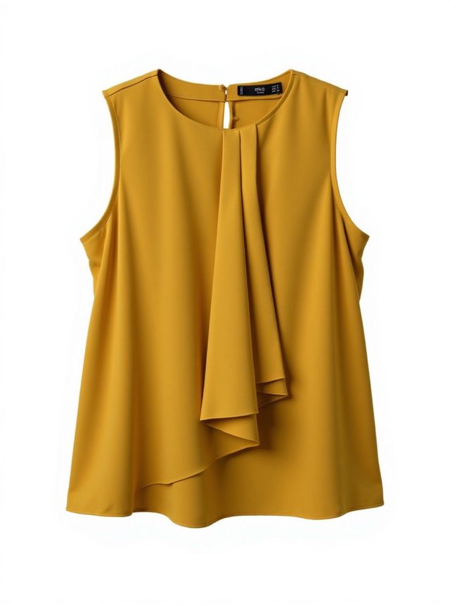 Blusa fluida Mango mostaza Talla S