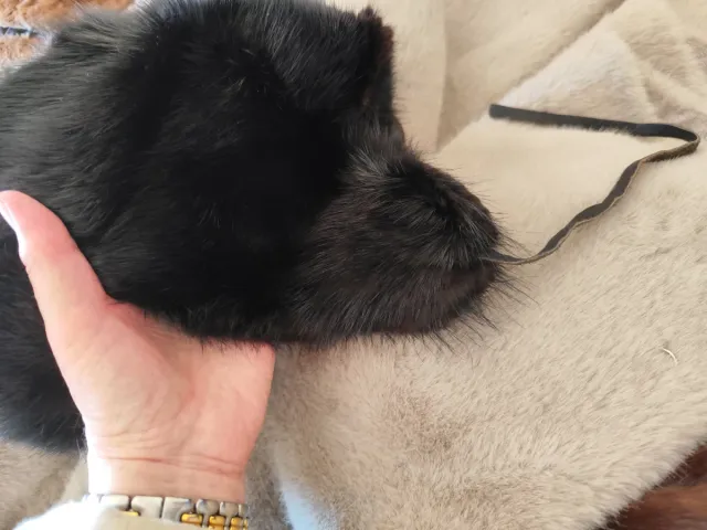 Colbacco pelliccia nero ecologica