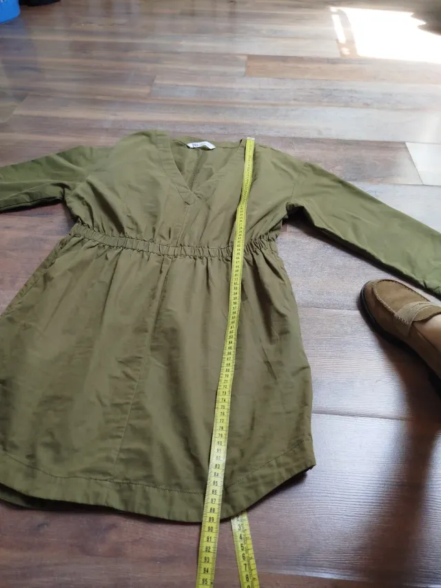 Vestido Zara Verde Oliva Talla M