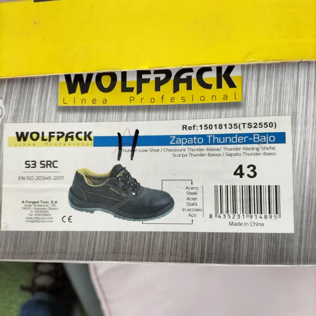 Botas de seguridad negras talla 43