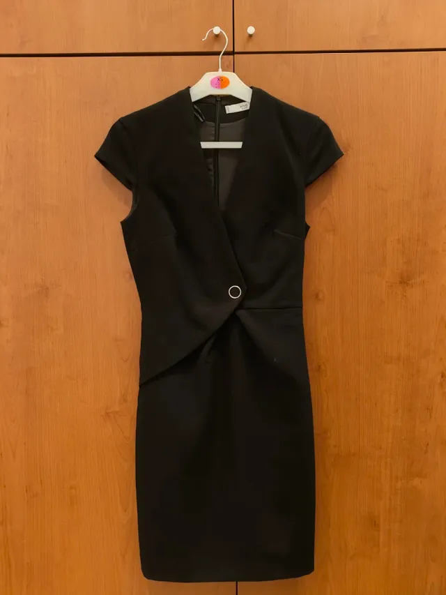 Vestido Negro Mango Talla XS