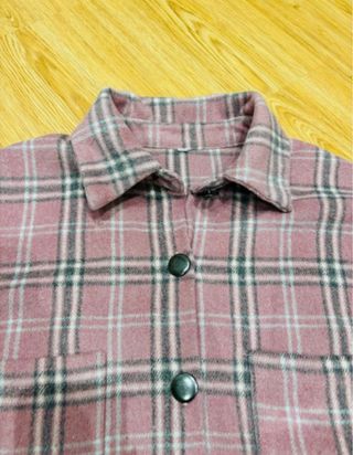 Camisa de cuadros rosa super calentita