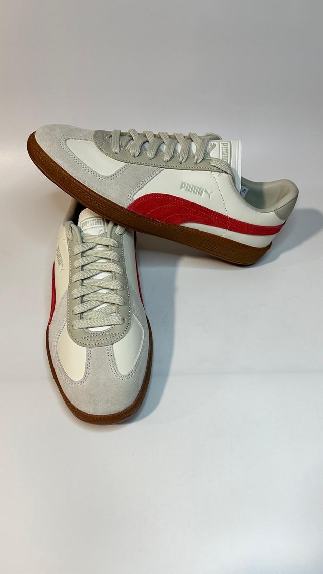 Puma Cream/Red -Size 42 1/2