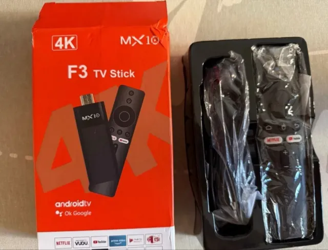 MX10 F3 TV Stick 4K Android TV