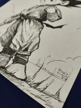 Dibujo único de Goku niño.