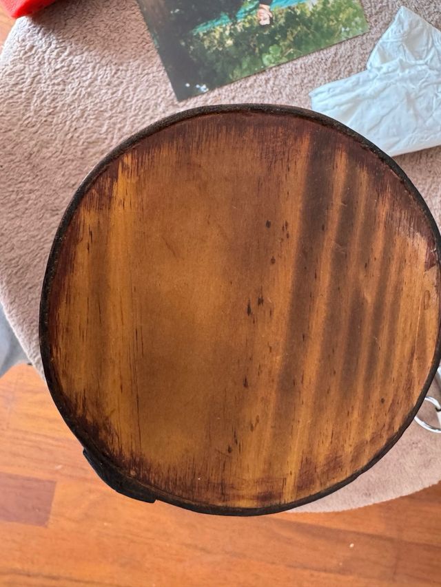 Bolso de piel y madera artesanal para bicicleta