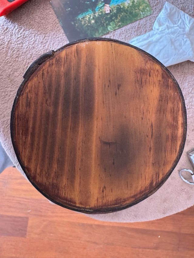 Bolso de piel y madera artesanal para bicicleta