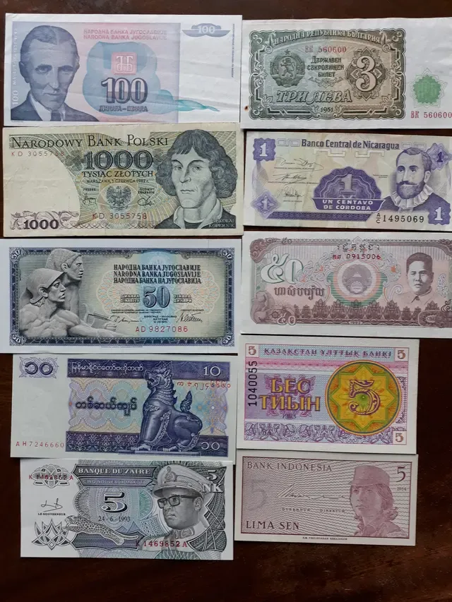 Colección 50 Billetes Mundiales Diferentes