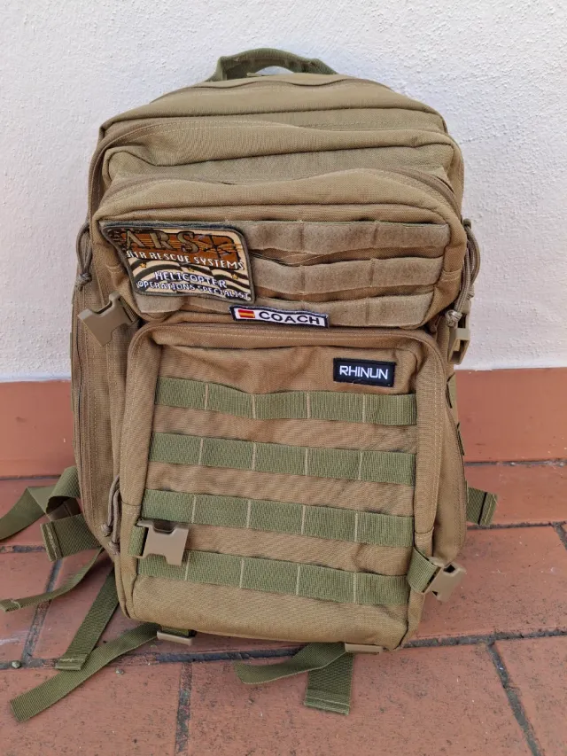 Zaino militare tattico Rhinun beige/verde