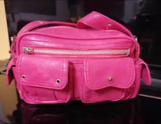 Borsa Vera Pelle Il Conte Rosa 4 Tasche