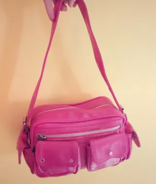 Borsa Vera Pelle Il Conte Rosa 4 Tasche