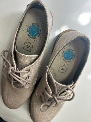 Zapatos Merkal Oxford Beige/Dorado