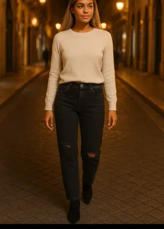 Calças Push-Up Pretas Mulher