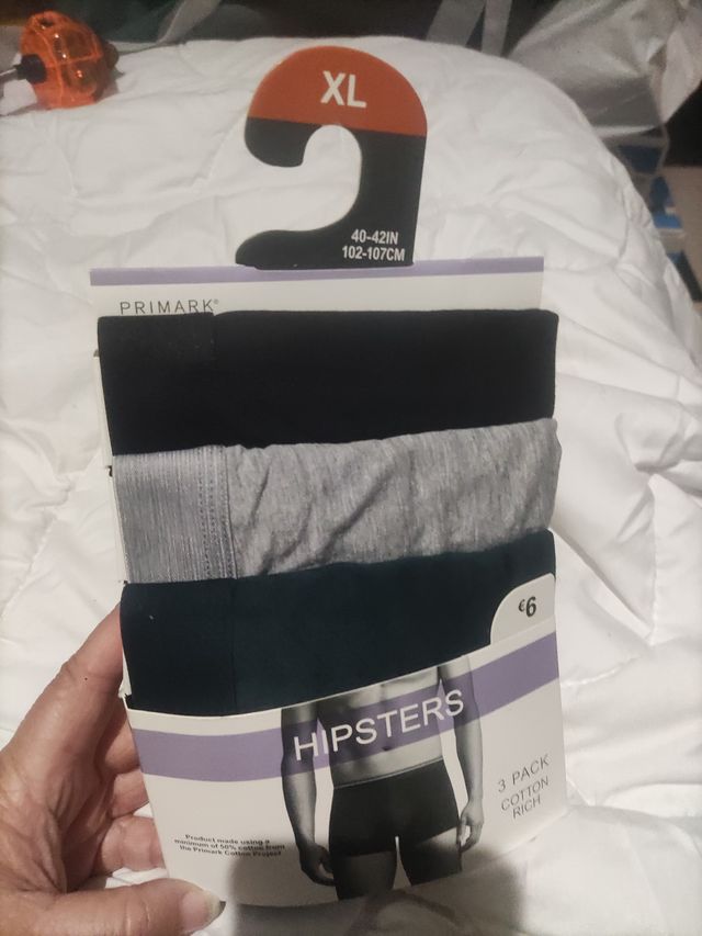 Calzoncillos Hipsters Primark XL Pack 3