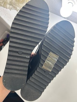 Zapatos Oxford MNTG Plataforma Negro/Gris