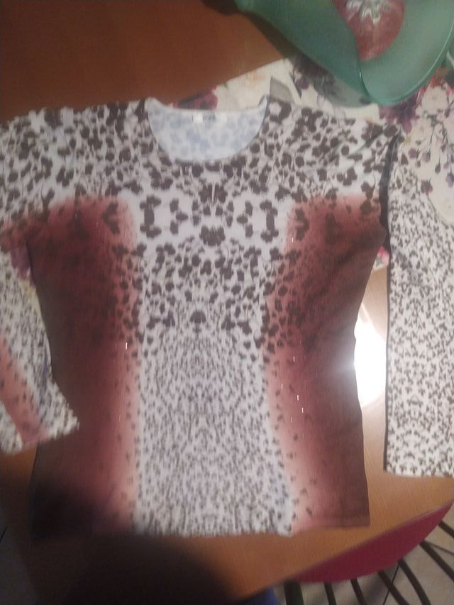 Maglia donna Icone marrone e rosa