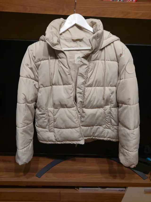 Chaqueta acolchada beige talla M