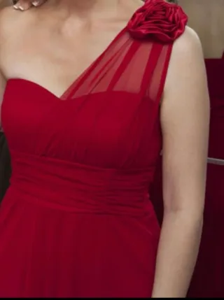 Vestido largo rojo de fiesta