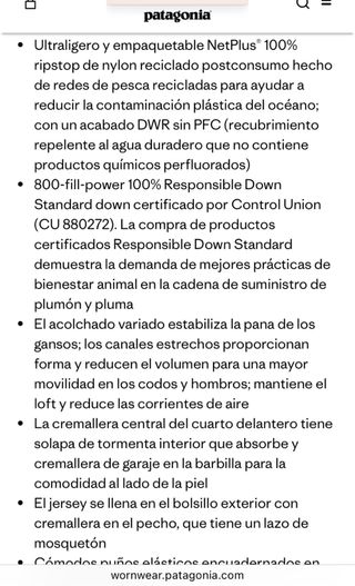 Plumas Patagonia Alplight Morado/Rosa