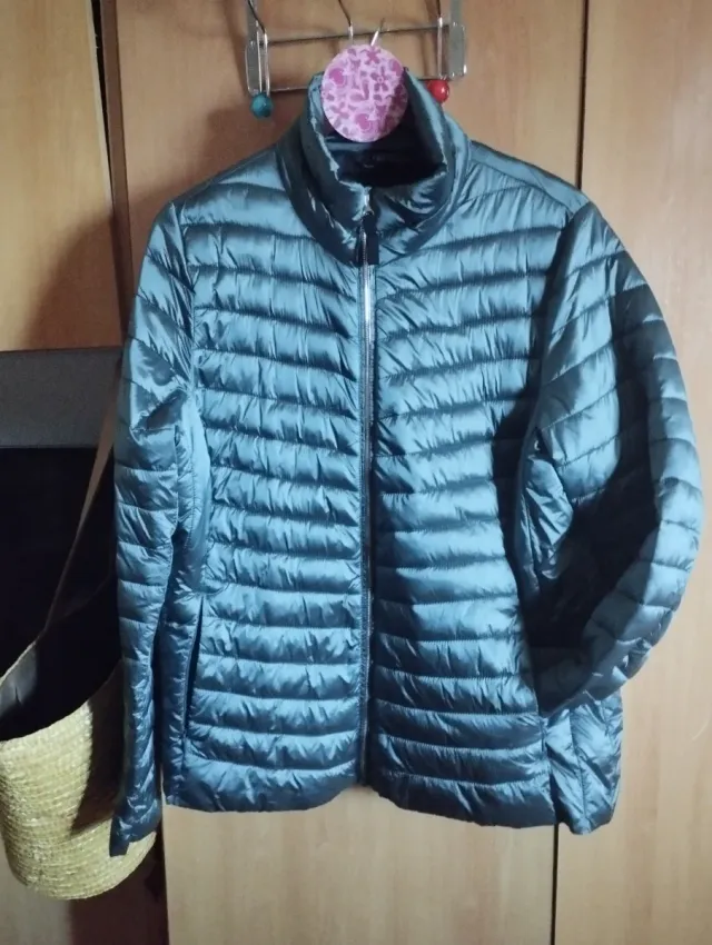Chaqueta acolchada azul plateado Ligera