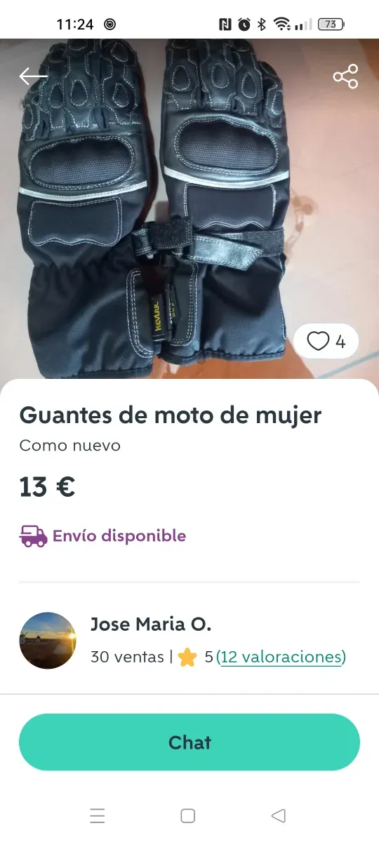 Guantes de motorista mujer