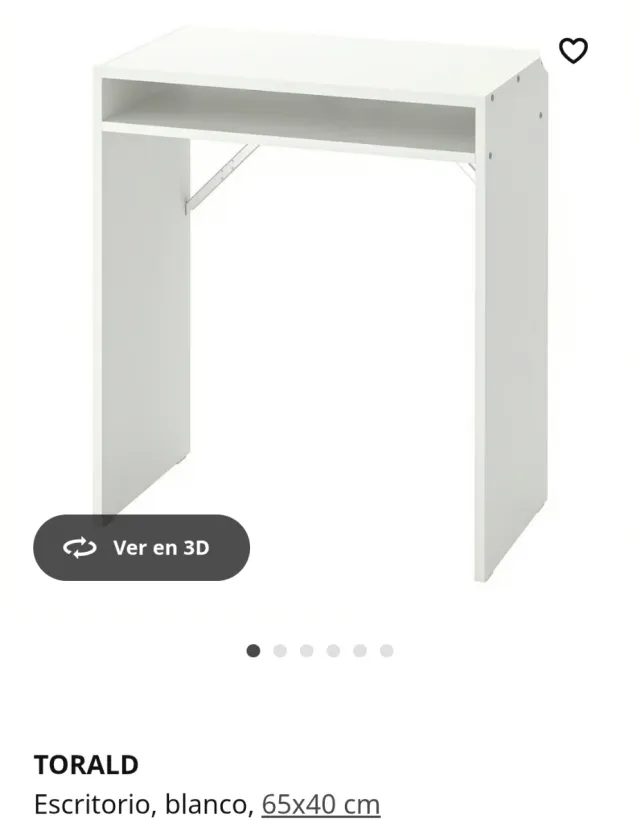 Escritorio IKEA TORALD Blanco 65x40 cm