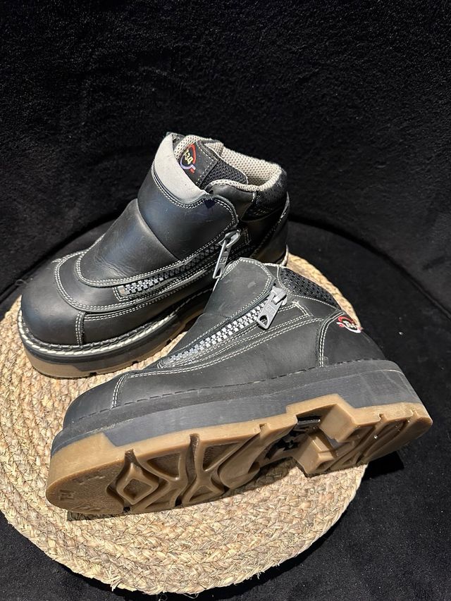 Botas T34 Piel Vintage Cremallera Negra