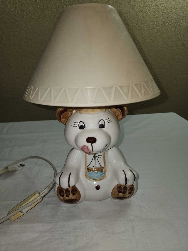 Lámpara infantil oso cerámica
