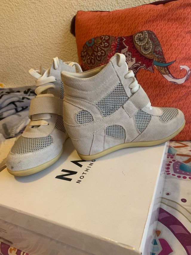 Botas Beige/Gris Talla 37