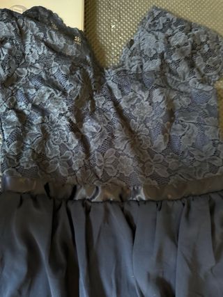 Vestido largo azul marino