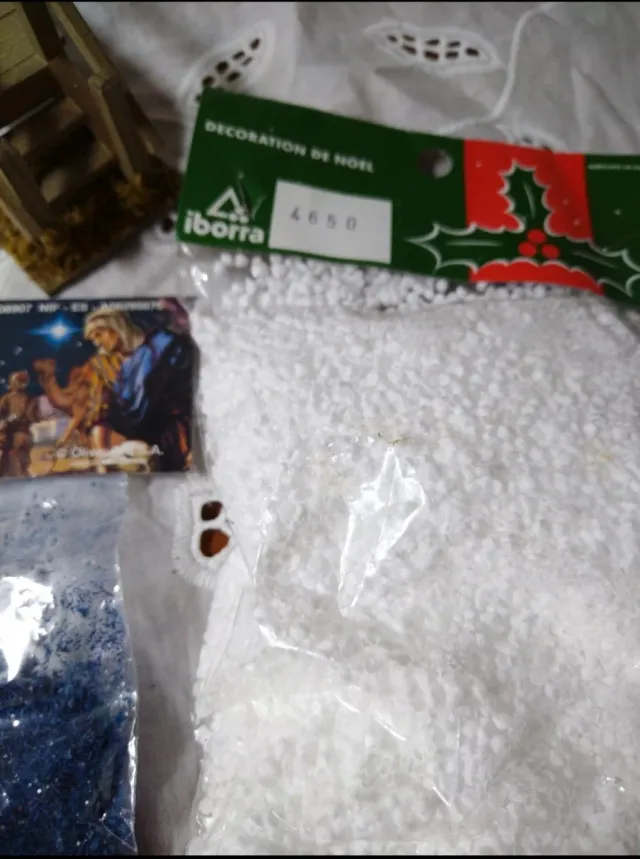 Set Materiali per Presepe: Ponte, Sabbia Blu e Neve