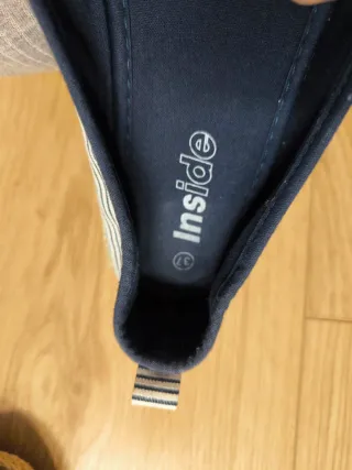 Bambas de rayas azul y blanco