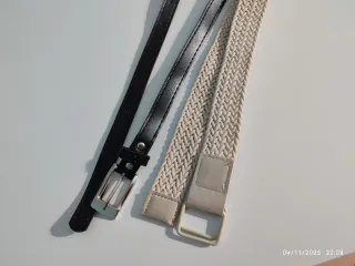 Cinturones mujer negro y beige