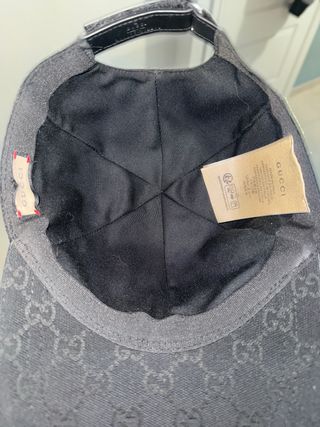 Gorro Gucci Negro con Raya Verde y Roja