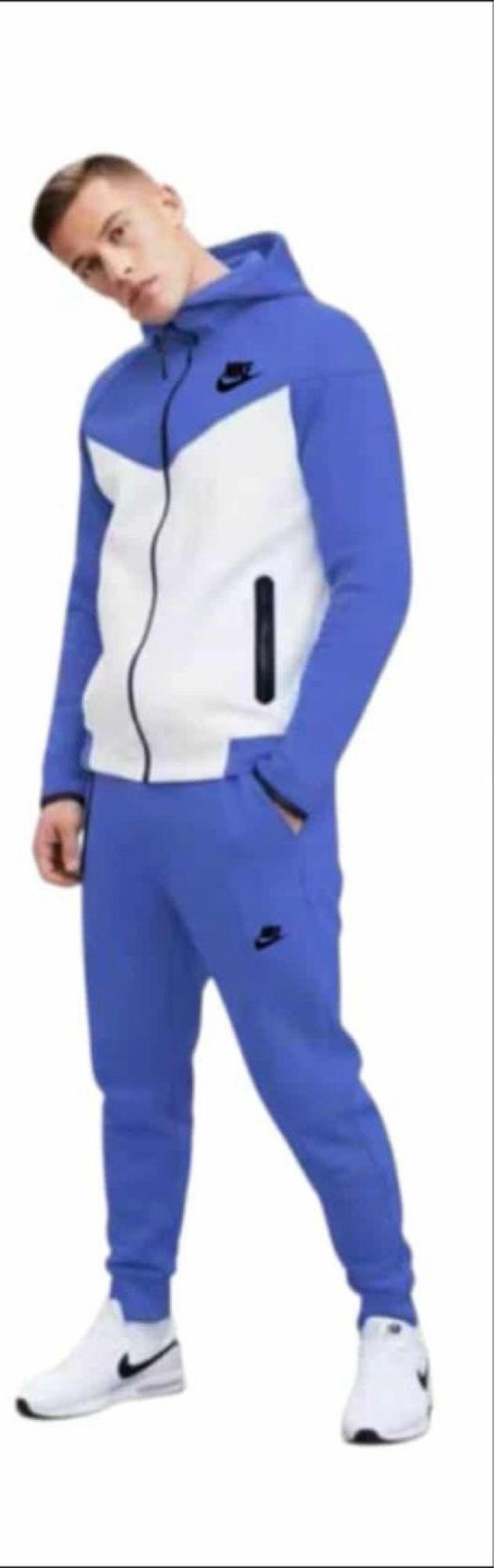 Tuta Nike Tech Fleece Grigio/Bianca Taglia XXL