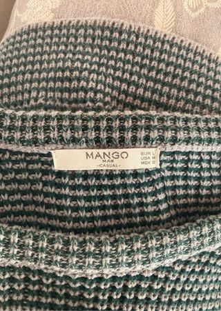 Jersey oversize Mango unisex gris y verde