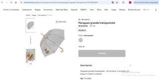 Paraguas transparente Mr Wonderful