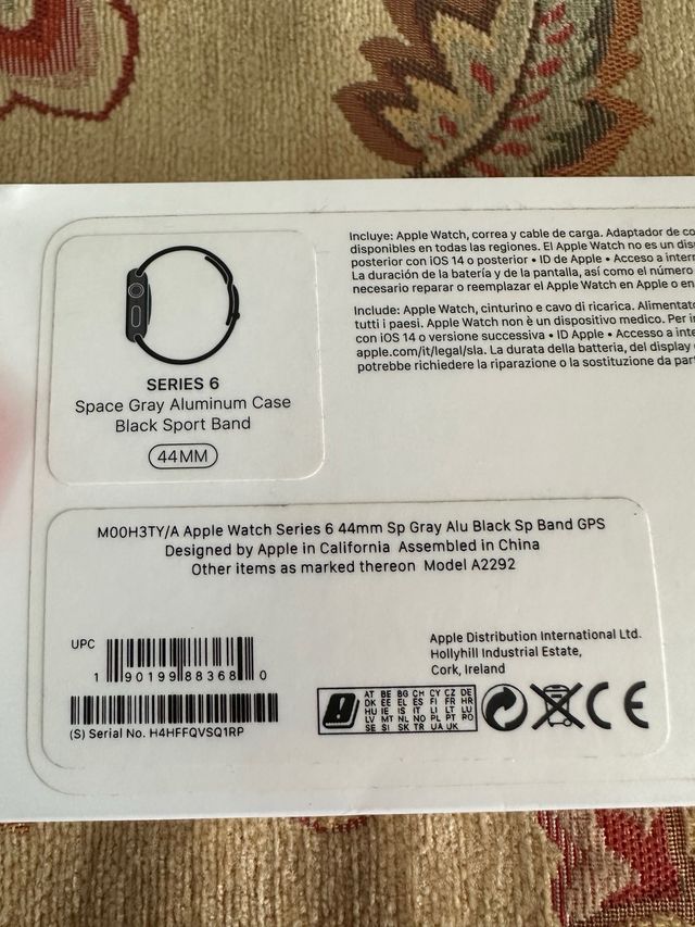 Apple Watch Series 6 44 mm nero