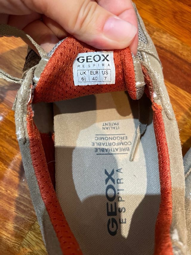 Zapatillas Geox Beige/Gris Talla 40