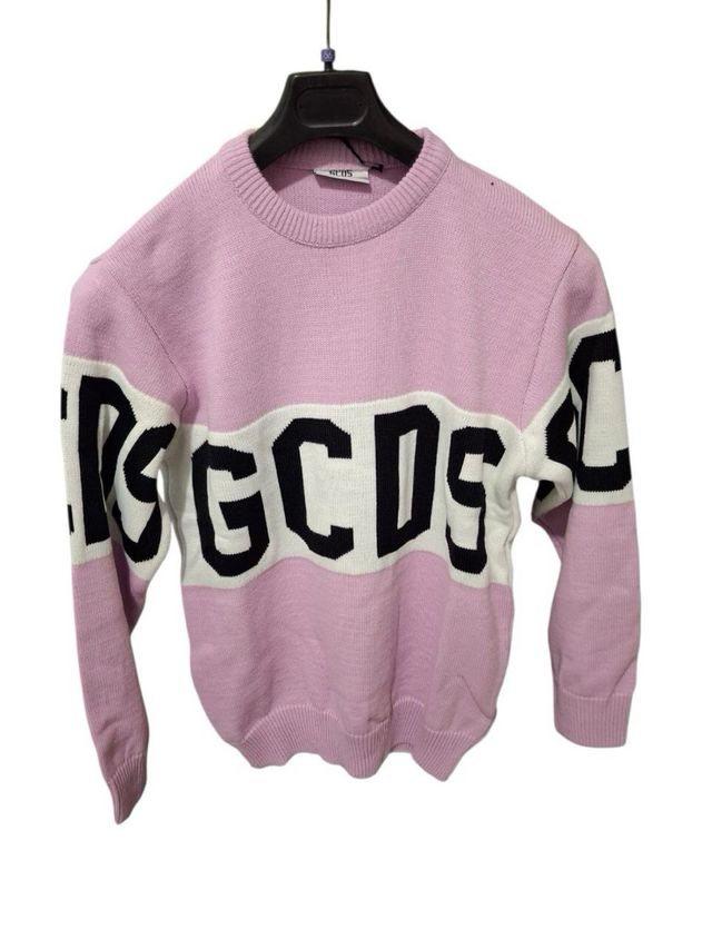 Maglioncino GCDS nero, blu e fucsia