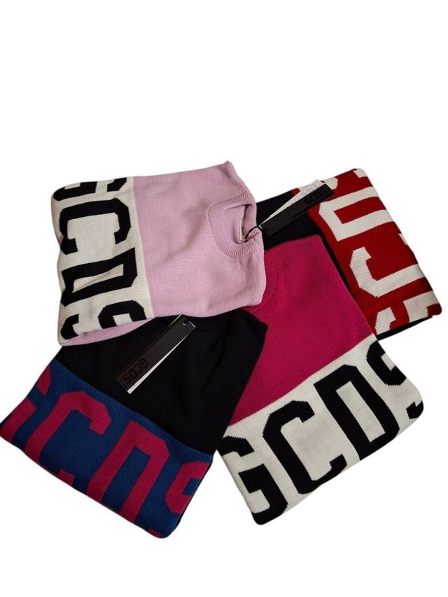 Maglioncino GCDS nero, blu e fucsia