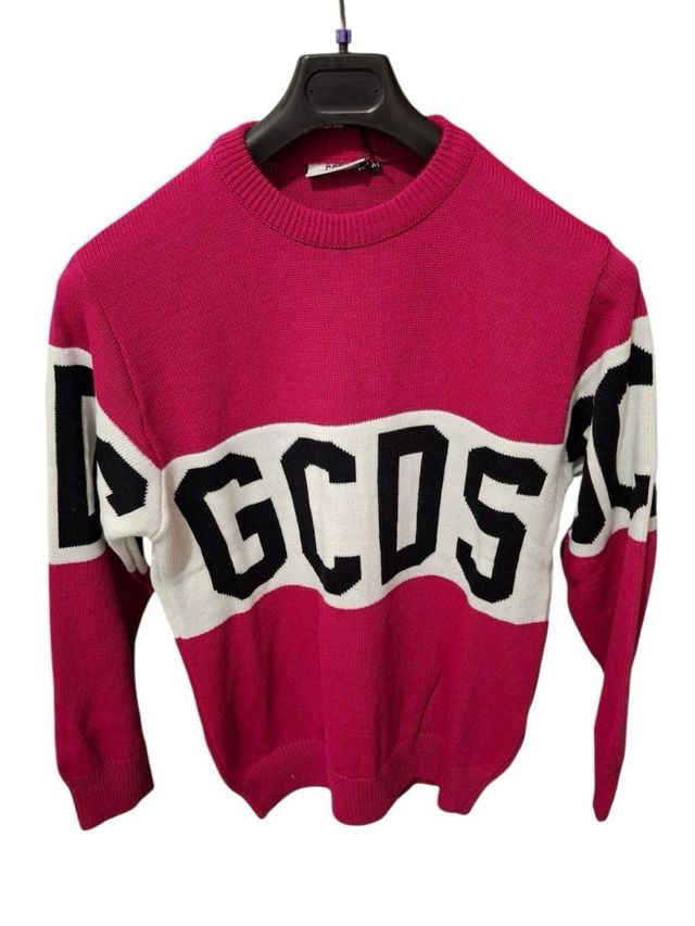 Maglioncino GCDS nero, blu e fucsia