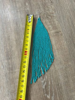 Pendientes largos turquesa