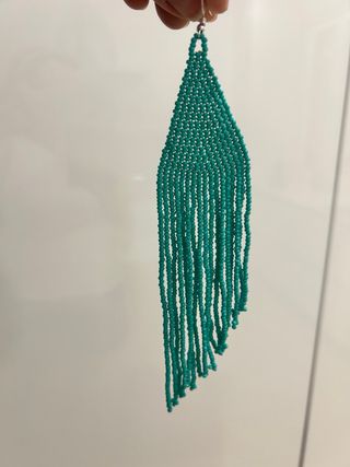 Pendientes largos turquesa