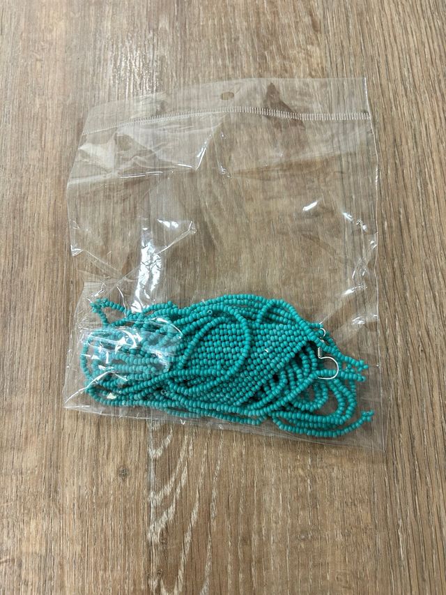 Pendientes largos turquesa