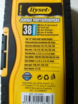 Juego Destornillador 38 Piezas Liyset